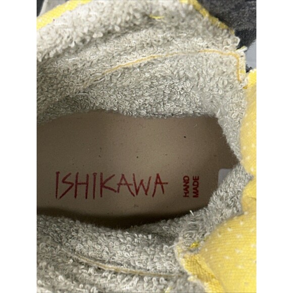 Ishikawa Ankle Boots Shoes Leather Yellow & Grey Strap Closure Star Italy Sz 38 - Picture 7 of 15